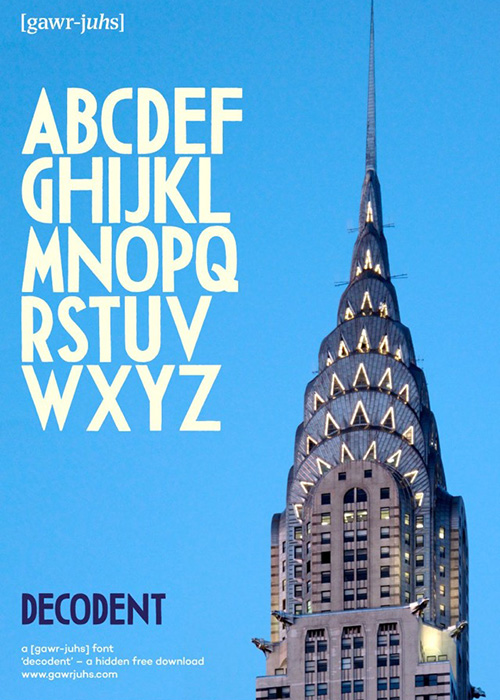 Decodent Typeface Poster