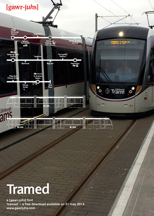 Tramed Typeface Poster